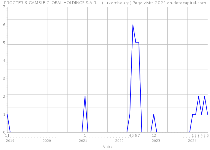 PROCTER & GAMBLE GLOBAL HOLDINGS S.A R.L. (Luxembourg) Page visits 2024 