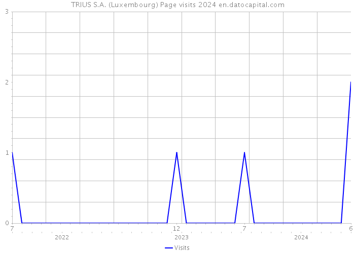 TRIUS S.A. (Luxembourg) Page visits 2024 
