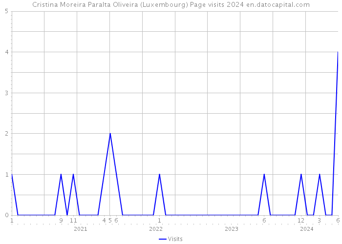 Cristina Moreira Paralta Oliveira (Luxembourg) Page visits 2024 