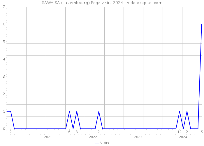 SAWA SA (Luxembourg) Page visits 2024 