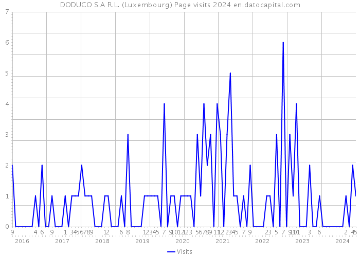 DODUCO S.A R.L. (Luxembourg) Page visits 2024 