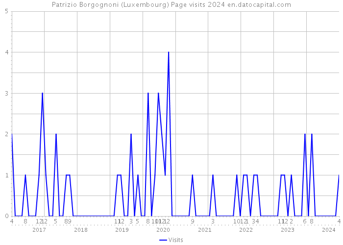 Patrizio Borgognoni (Luxembourg) Page visits 2024 