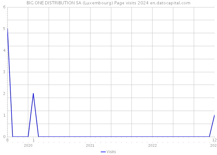BIG ONE DISTRIBUTION SA (Luxembourg) Page visits 2024 