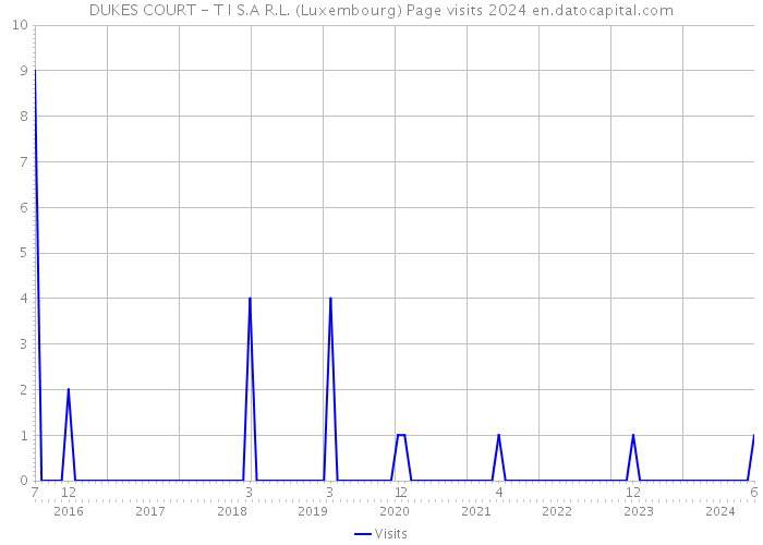 DUKES COURT - T I S.A R.L. (Luxembourg) Page visits 2024 